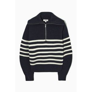 COS Wool and Cotton Half-Zip Sweater